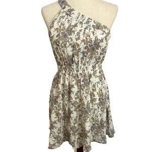 Abercrombie & Fitch One Shoulder Floral Mini Dress Coquette Size Small
